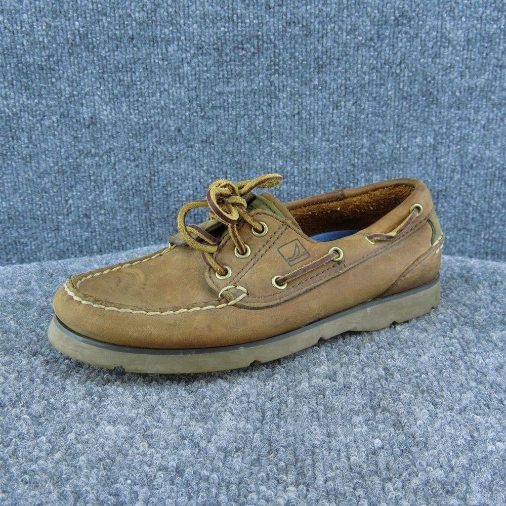 SPERRY Top-Sider Boys Boat Shoe‎ Dress Brown Leather Lace Up Size Y 1.5 Medium